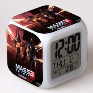 Mass Effect 7 Colors Change Digital Alarm LED Clock