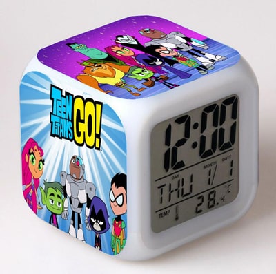 Teen Titans Go! 7 Colors Change Digital Alarm LED Clock - Image 9