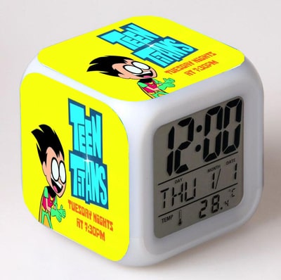 Teen Titans Go! 7 Colors Change Digital Alarm LED Clock - Image 10