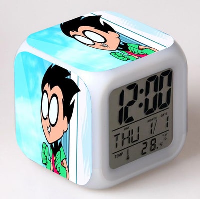 Teen Titans Go! 7 Colors Change Digital Alarm LED Clock - Image 2