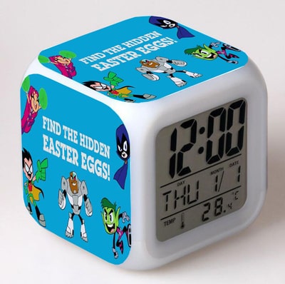 Teen Titans Go! 7 Colors Change Digital Alarm LED Clock - Image 5
