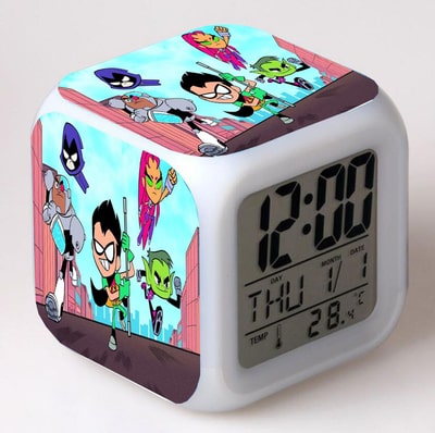 Teen Titans Go! 7 Colors Change Digital Alarm LED Clock - Image 6