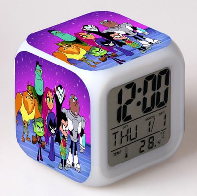 Teen Titans Go! 7 Colors Change Digital Alarm LED Clock - Image 8