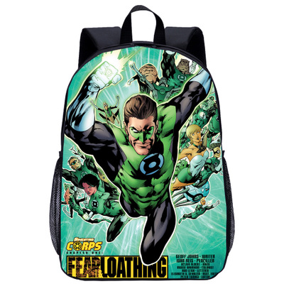 Green Lantern Backpack School Bag Black - Image 11