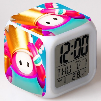 Fall Guys 7 Colors Change Digital Alarm LED Clock - Image 4