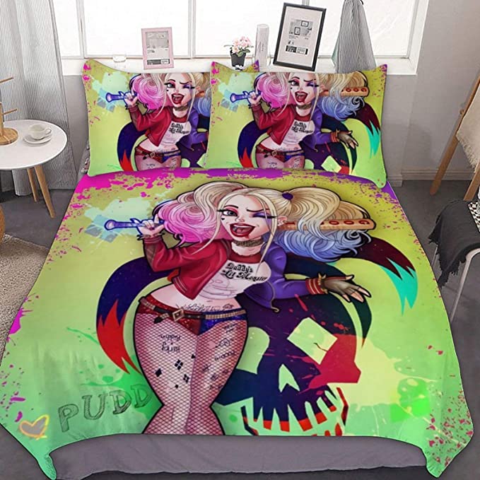 Ha-Rley Quinn Comfortable Bedding Three-Piece Soft and Breathable Duvet Cover - Image 31