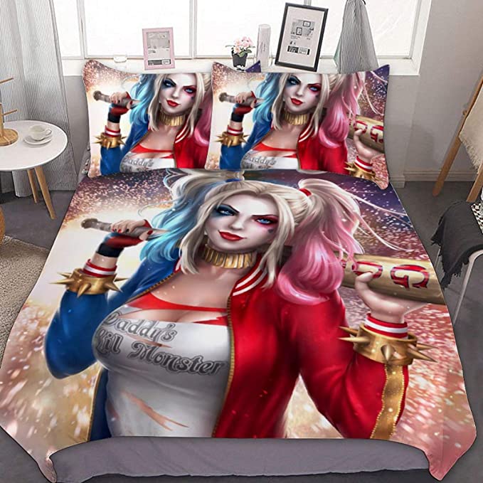 Ha-Rley Quinn Comfortable Bedding Three-Piece Soft and Breathable Duvet Cover - Image 29