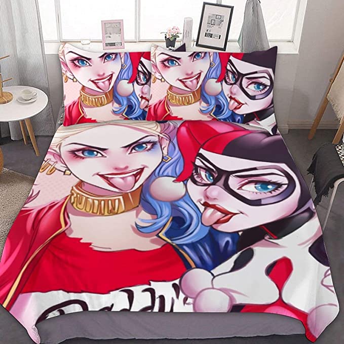 Ha-Rley Quinn Comfortable Bedding Three-Piece Soft and Breathable Duvet Cover - Image 28