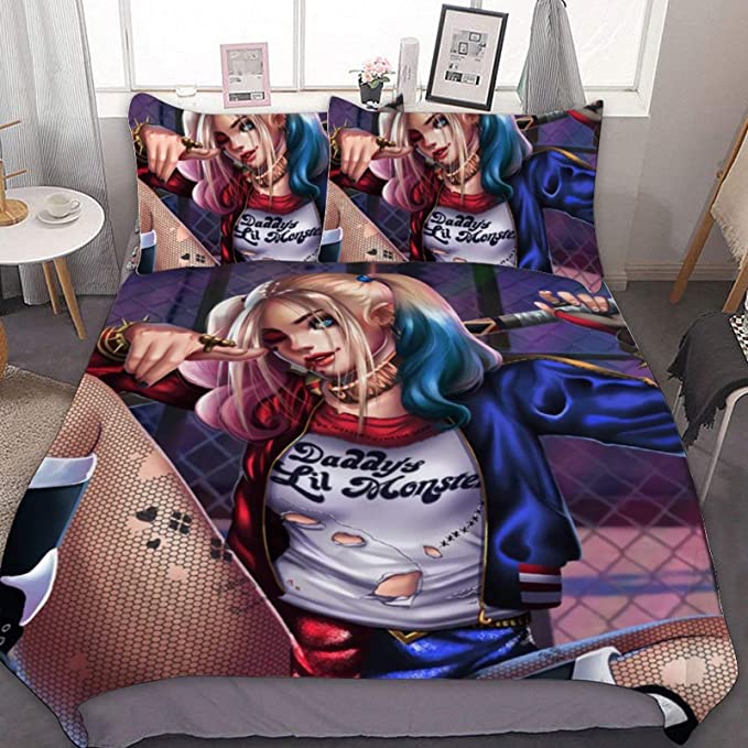 Ha-Rley Quinn Comfortable Bedding Three-Piece Soft and Breathable Duvet Cover - Image 2