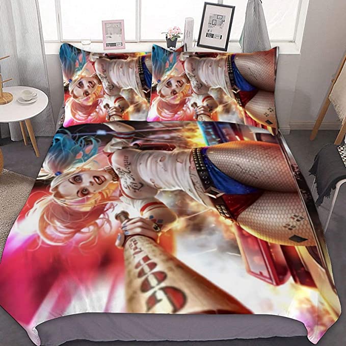 Ha-Rley Quinn Comfortable Bedding Three-Piece Soft and Breathable Duvet Cover - Image 18
