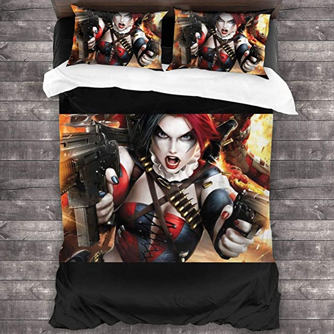 Ha-Rley Quinn Comfortable Bedding Three-Piece Soft and Breathable Duvet Cover - Image 8