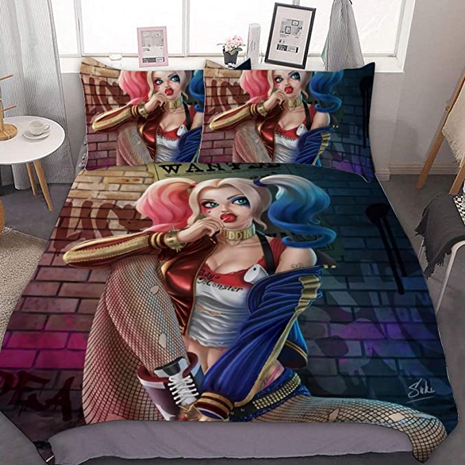 Ha-Rley Quinn Comfortable Bedding Three-Piece Soft and Breathable Duvet Cover - Image 19