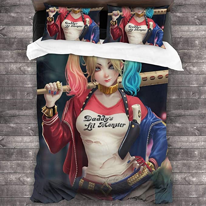 Ha-Rley Quinn Comfortable Bedding Three-Piece Soft and Breathable Duvet Cover - Image 17