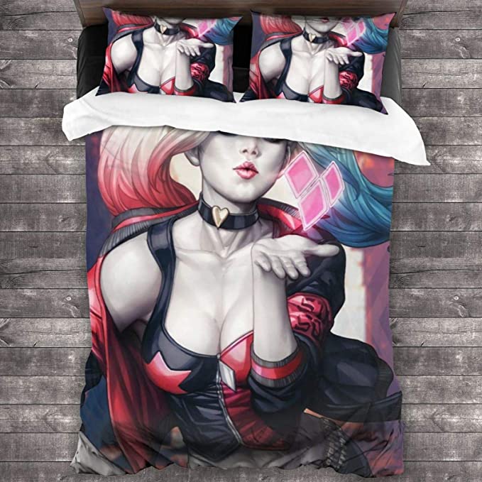 Ha-Rley Quinn Comfortable Bedding Three-Piece Soft and Breathable Duvet Cover - Image 15