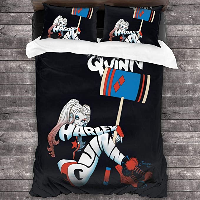 Ha-Rley Quinn Comfortable Bedding Three-Piece Soft and Breathable Duvet Cover - Image 12