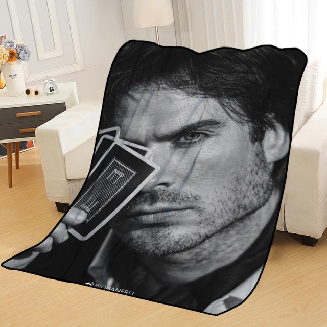 Ian Somerhalder Blankets Printing Soft Nap Blanket On Home/Sofa/Office Portable Travel Cover Blanket - Image 6