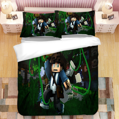 Creeper Comfortable Bedding Three-Piece Soft and Breathable Duvet Cover - Image 4