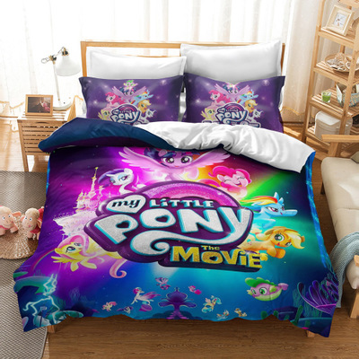 My Little Pony Comfortable Bedding Three-Piece Soft and Breathable Duvet Cover