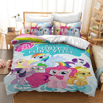 My Little Pony Comfortable Bedding Three-Piece Soft and Breathable Duvet Cover - Image 2