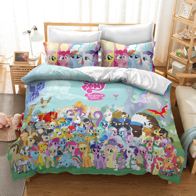 My Little Pony Comfortable Bedding Three-Piece Soft and Breathable Duvet Cover - Image 3