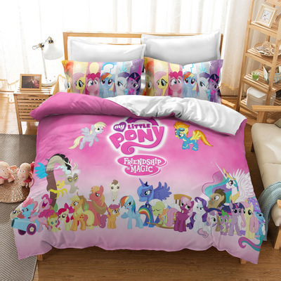 My Little Pony Comfortable Bedding Three-Piece Soft and Breathable Duvet Cover - Image 4