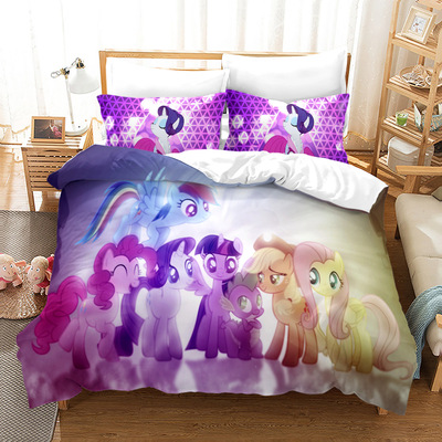 My Little Pony Comfortable Bedding Three-Piece Soft and Breathable Duvet Cover - Image 34