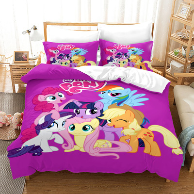 My Little Pony Comfortable Bedding Three-Piece Soft and Breathable Duvet Cover - Image 35