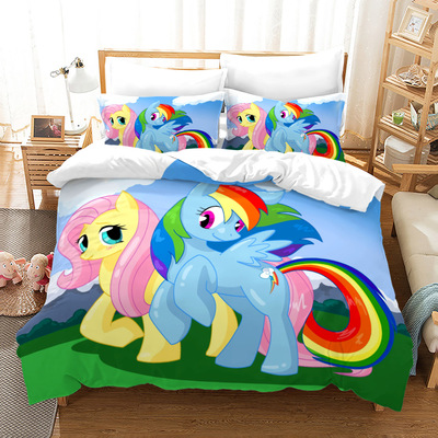 My Little Pony Comfortable Bedding Three-Piece Soft and Breathable Duvet Cover - Image 36
