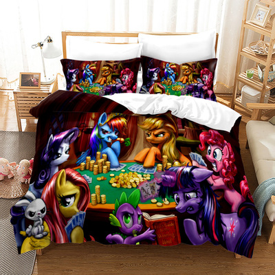 My Little Pony Comfortable Bedding Three-Piece Soft and Breathable Duvet Cover - Image 39