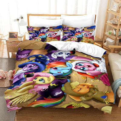 My Little Pony Comfortable Bedding Three-Piece Soft and Breathable Duvet Cover - Image 29