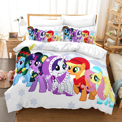 My Little Pony Comfortable Bedding Three-Piece Soft and Breathable Duvet Cover - Image 30