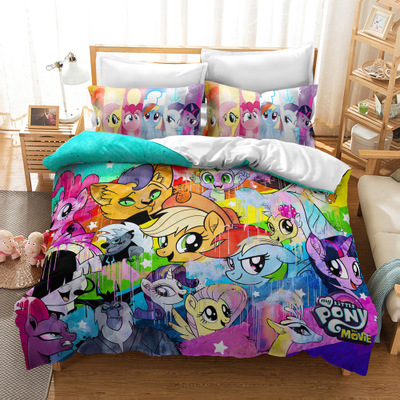 My Little Pony Comfortable Bedding Three-Piece Soft and Breathable Duvet Cover - Image 10
