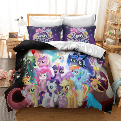 My Little Pony Comfortable Bedding Three-Piece Soft and Breathable Duvet Cover - Image 12