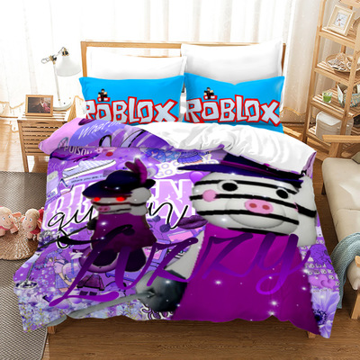 Piggy Roblox Comfortable Bedding Three-Piece Soft and Breathable Duvet Cover - Image 7