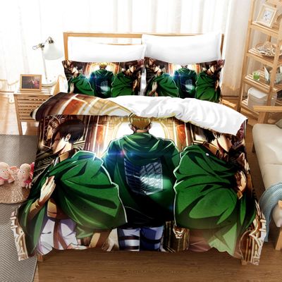 Attack On Titan Comfortable Bedding Three-Piece Soft and Breathable Duvet Cover - Image 8