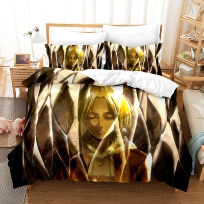 Attack On Titan Comfortable Bedding Three-Piece Soft and Breathable Duvet Cover - Image 10