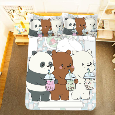 We Bare Bears Comfortable Bedding Three-Piece Soft and Breathable Duvet Cover - Image 5