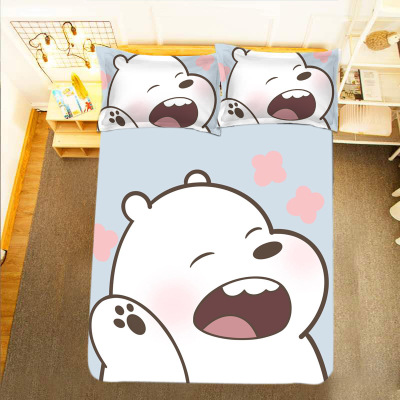 We Bare Bears Comfortable Bedding Three-Piece Soft and Breathable Duvet Cover - Image 20