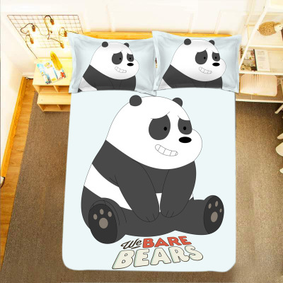 We Bare Bears Comfortable Bedding Three-Piece Soft and Breathable Duvet Cover - Image 9