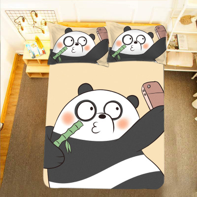 We Bare Bears Comfortable Bedding Three-Piece Soft and Breathable Duvet Cover - Image 11
