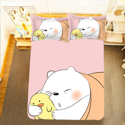 We Bare Bears Comfortable Bedding Three-Piece Soft and Breathable Duvet Cover - Image 13