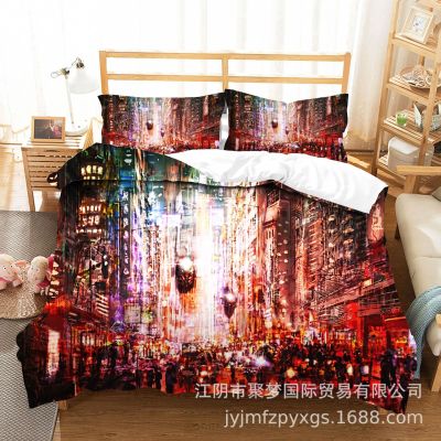 Cyberpunk 2077 Comfortable Bedding Three-Piece Soft and Breathable Duvet Cover - Image 4
