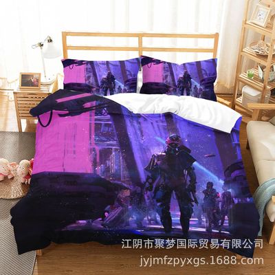 Cyberpunk 2077 Comfortable Bedding Three-Piece Soft and Breathable Duvet Cover - Image 11
