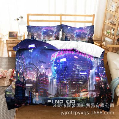 Cyberpunk 2077 Comfortable Bedding Three-Piece Soft and Breathable Duvet Cover - Image 13