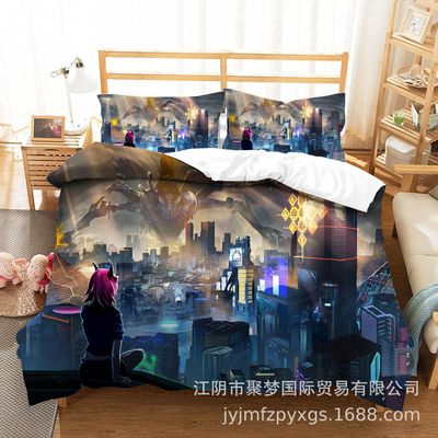 Cyberpunk 2077 Comfortable Bedding Three-Piece Soft and Breathable Duvet Cover - Image 14