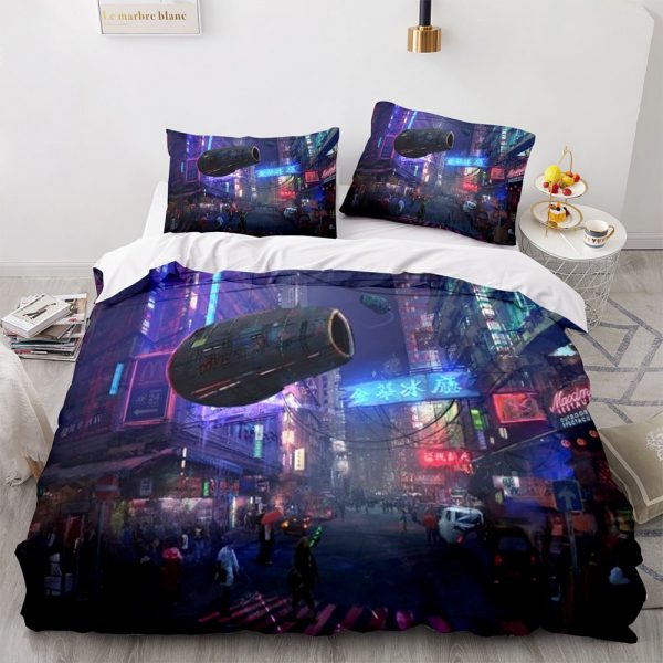 Cyberpunk 2077 Comfortable Bedding Three-Piece Soft and Breathable Duvet Cover - Image 21