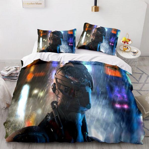Cyberpunk 2077 Comfortable Bedding Three-Piece Soft and Breathable Duvet Cover - Image 22
