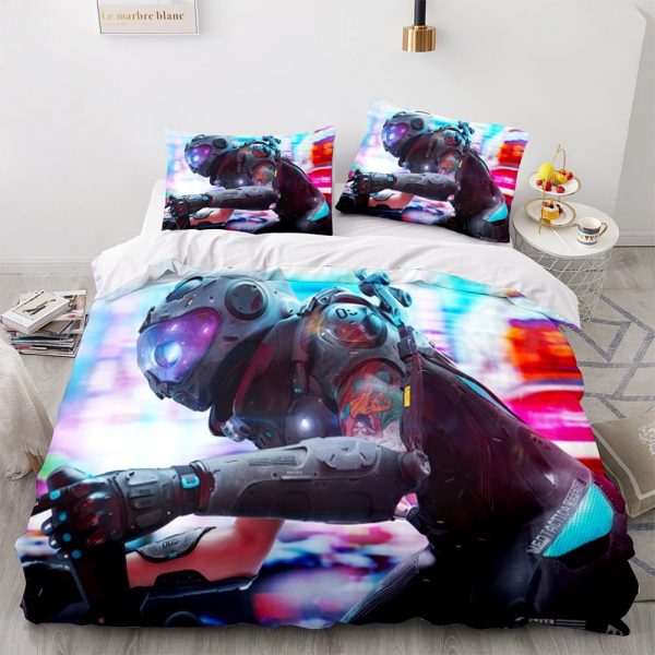 Cyberpunk 2077 Comfortable Bedding Three-Piece Soft and Breathable Duvet Cover - Image 26