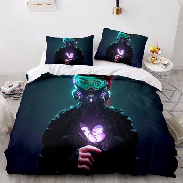 Cyberpunk 2077 Comfortable Bedding Three-Piece Soft and Breathable Duvet Cover - Image 27