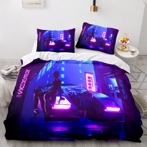 Cyberpunk 2077 Comfortable Bedding Three-Piece Soft and Breathable Duvet Cover - Image 28